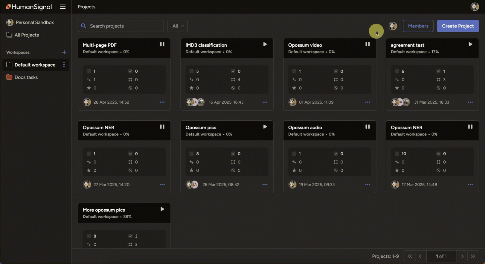 Animated gif of dark mode